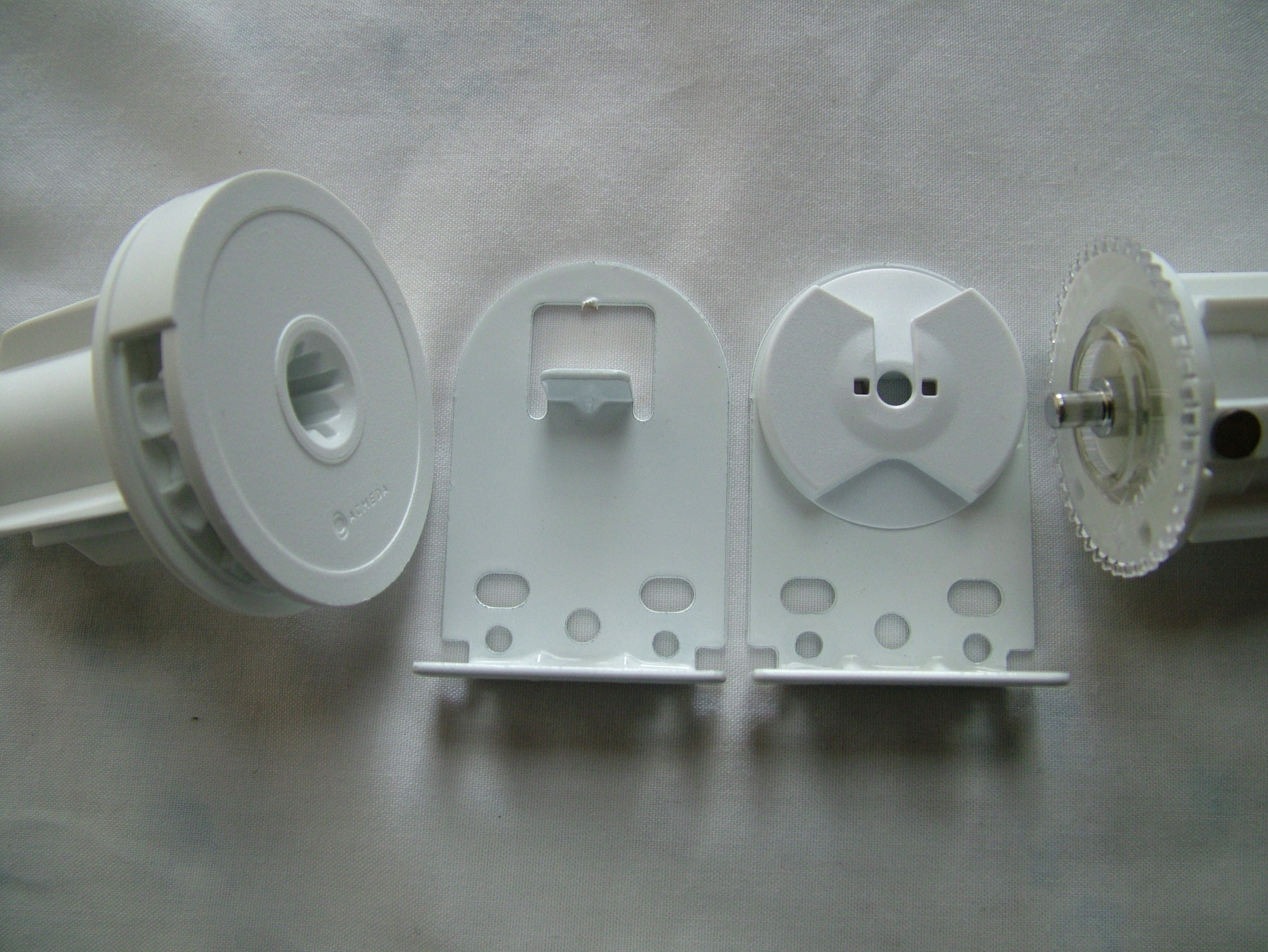 Drive and idler with their brackets.